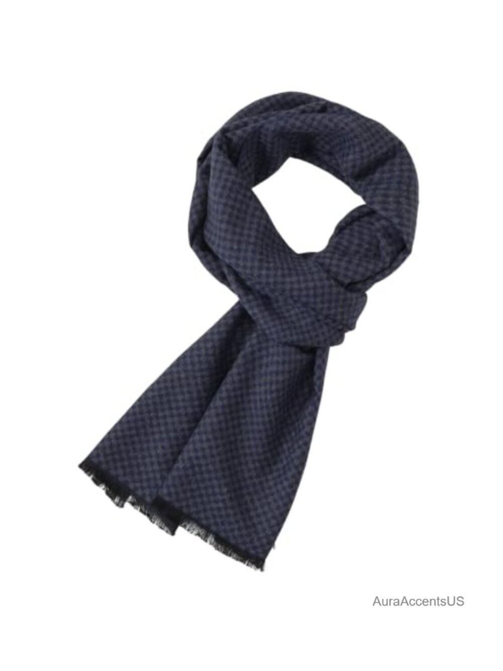 Men's Plaid Cashmere Blend Long Winter Scarf Lightweight Warm Wrap